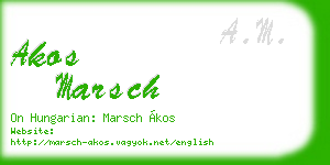 akos marsch business card